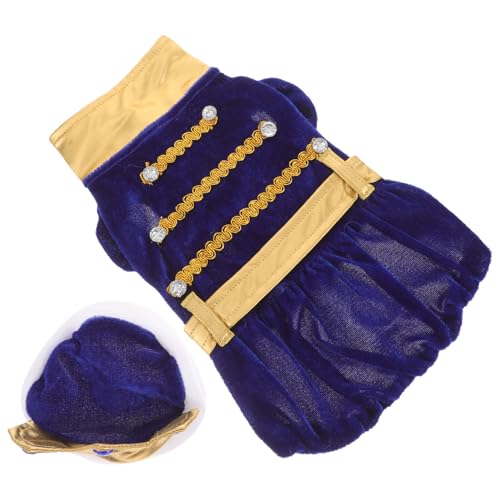 Disfraz para perro y gato BESTYASH Halloween con gorro azul pequeño