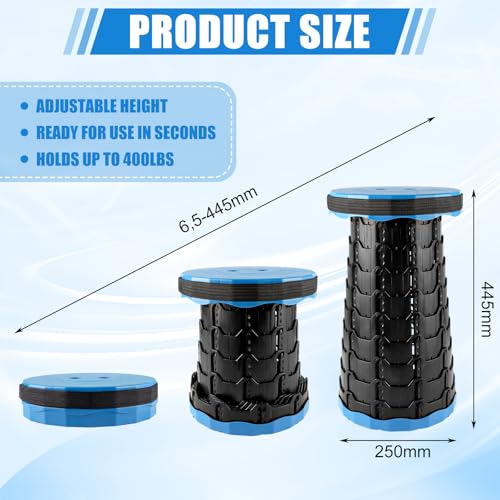 Tabouret télescopique rétractable compact et réglable en hauteur DAJAVE