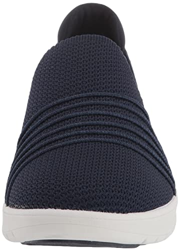 Clarks Women's Adella Step Sneaker, Dark Navy Knit, 9 Wide #TOP1