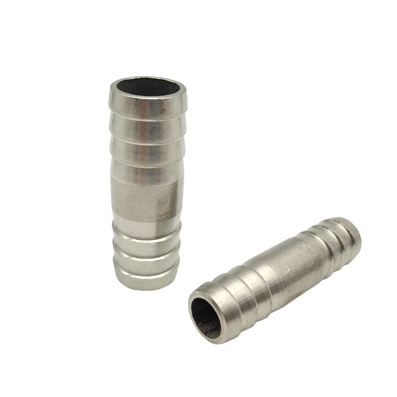 1 Pc 304 Stainless Steel Barb Fitting ODxL SS304 Straight Coupling 6/8