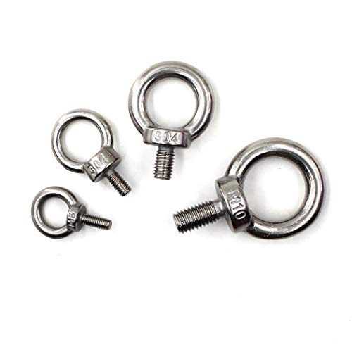 Image of M4 Eye Bolt 304 Stainless Steel Heavy Duty Lifting Ring Bolt Screws Pack of 20