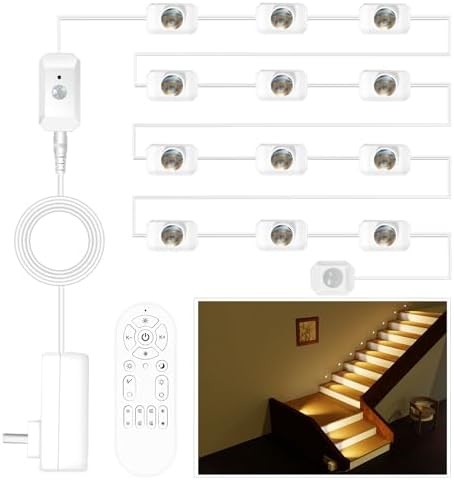 Upgraded Smart Stair Lights Motion Sensor Indoor, Plug-In Stairwa...