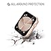 Misxi 2 Pack Tempered Glass Case Compatible for Apple Watch SE 3 (2025) SE 2 SE Series 6 Series 5 Series 4 40mm, Hard PC Screen Protector Protection Ultra-Thin Cover for iWatch, 1 Rose Gold + 1 Transparent