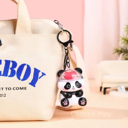 Image of Cute Panda Keychain Heart Light & I LOVE YOU Message ANY 1 (Panda Love u)