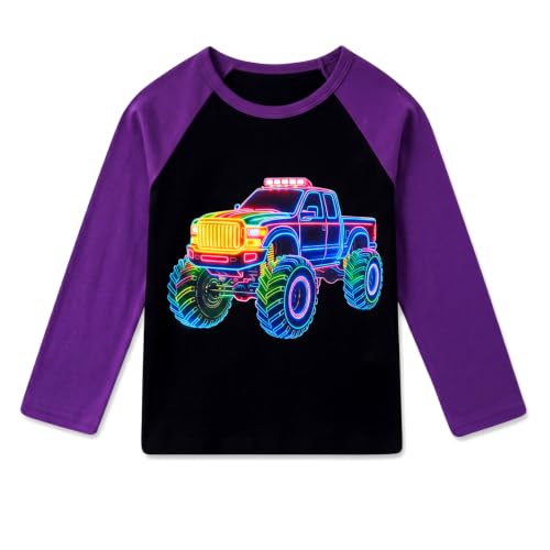 Image of Boys Construction Long Sleeve Raglan T-Shirt for 2-6 Years