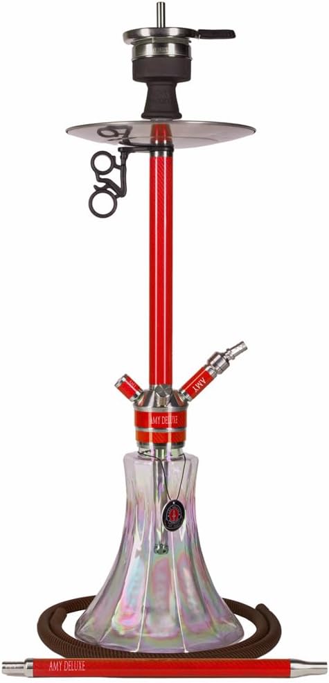 Amy Deluxe German hookah shisha set, SS 22.01 Carbonica Pride R (red-red)