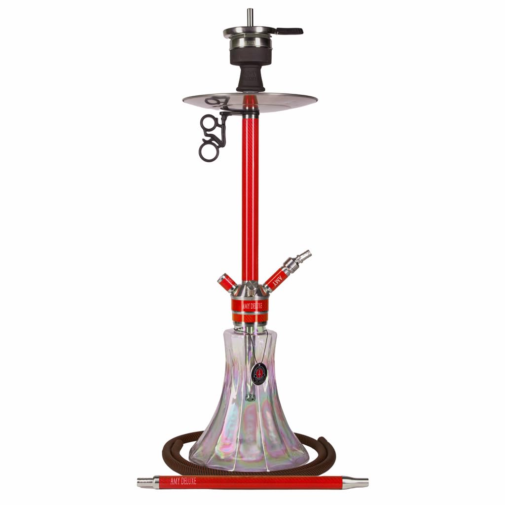 Amy Deluxe German hookah shisha set SS 22 01 Carbonica Pride R red-red