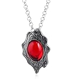 CFJsdrRY Devil May Cry Collar de amuleto de Dante Colgante de cristal rojo Collares de hombre Cosplay Joyería Collar de utilería