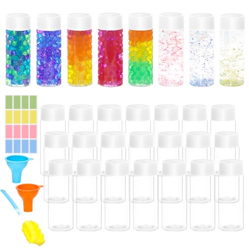 Mhtdet 29 Pcs Empty Sensory Bottles With Lids 10 Oz/300 Ml