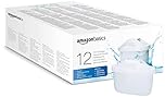 Amazon Basics Filtri per acqua, confezione da 12, adatto e compatibile con tutte le caraffe BRITA, incluse le caraffe PerfectFit e Amazon Basic