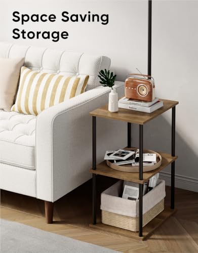 Image of Floor Lamp with Table,Night Stand Lamp,End Side Table for Living Room