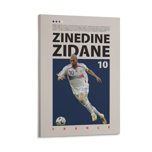 POSTER football vintage 54 cm x 41 cm - ZINEDINE ZIDANE 2001 [28