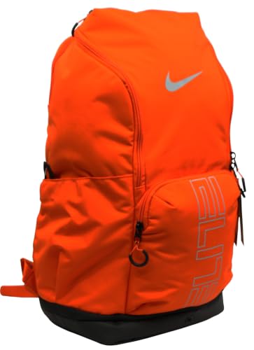 Image of Nike Unisex Varsity Elite Backpack (32L) Safety Orange /Black /Wolf Grey, One Size