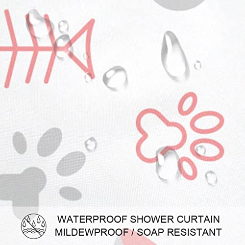 Rideau de douche chaton imperméable coloré 183x183 cm