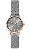 Skagen Damenuhr Signatur Lille, ZweiZeiger Uhrwerk, 30mm Rose Gold Recyceltes Edelstahlgehäuse (Mindestens 50%) mit einem Edelstahl Mesh Armband, SKW2996