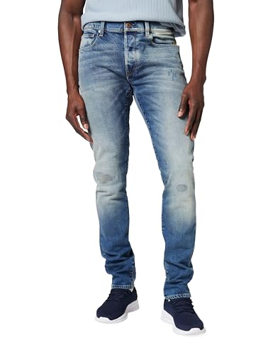 G-STAR Herren 3301 Slim Jeans, Mehrfarben (Faded new Moon Restored 51001-C052-H443), 38W / 36L 1