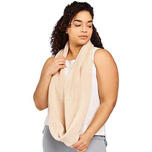 Maggie's Organic Sweater Infinity Scarf - Ribbed Knit Organic Cotton - Circle Loop Design Winter Scarf