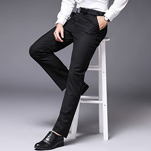 Men's Stretch Dress Pants Slim Fit Skinny Suit Pants Formal Trousers Flex Flat Front Straight Fit Pant3