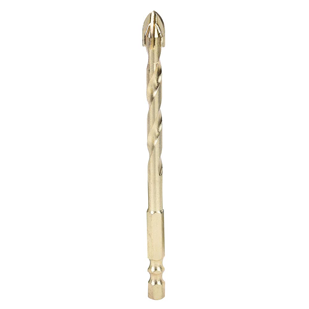 Juego de brocas triangulares, brocas de carburo cementado con adaptador hexagonal, brocas en espiral de alta dureza para baldosas de cerámica, vidrio, madera, piso, pared, incluye (Paquete de 10,