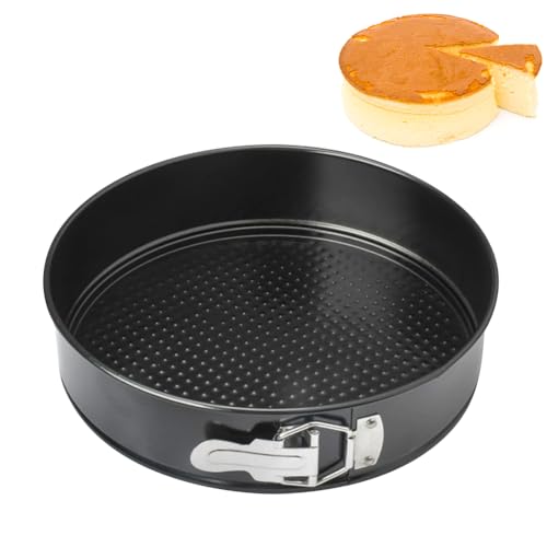 YNNHUDEEP Teglia a cerniera rotonda, 1 pezzo, tortiera da 10'', teglia a cerniera da 26 cm con rivestimento antiaderente, teglia grande, set di utensili da forno per torte