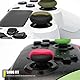 Skull & Co. Skin, CQC und FPS Daumengriff-Set Joystick-Kappe Analog-Stick-Kappe für Nintendo Switch Pro Controller & PS5 / PS4 / Slim/Pro Controller - Neon-Grün, 3 Paare(6Stk)