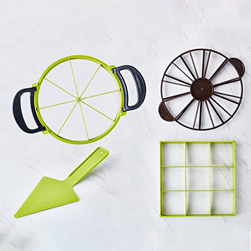 FSDADSA Lot de 4 séparateurs de gâteau réversibles avec 2 poignées - 8/9/10/12 pièces Cover