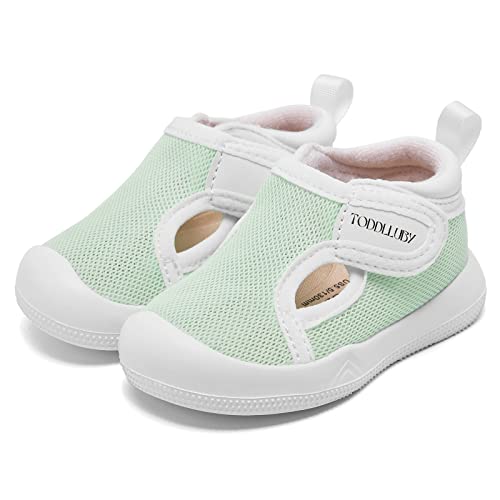Baby Walking Shoes Boys Girls Infant Soft Sole Sneakers Toddler Lightweight Non-Slip Breathable Mesh First Walker Shoes Green 6-12 Months Infant #TOP1