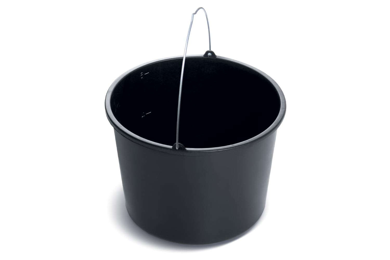 Black Plastic Bucket by Stolmet, Four Sizes (5L, 12L, 16L, 20L), Durable and Versatile solution for use at home, garden, construction sites, or workshops, Set of 1, 3, 5 or 10 (1, 5 Litres)