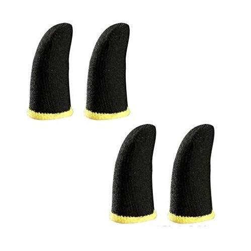BLICS Mobile Game Finger Sleeve Controller, Touch Screen Finger Sleeve for Pubg Breathable Anti-Sweat Sensitive Shoot and Aim Keys for Rules of Survival/Knives Out for Android & iOS(2 Pair)