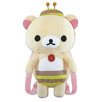 リラックマ モノクロリラックマ もこもこぬいぐるみリュック リラックマ もこもこぬいぐるみリュックサック モノクロ