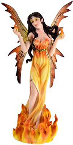 Estatua Mística Hada Elemental Diosa del Fuego 12 Pulgadas miniatura 1
