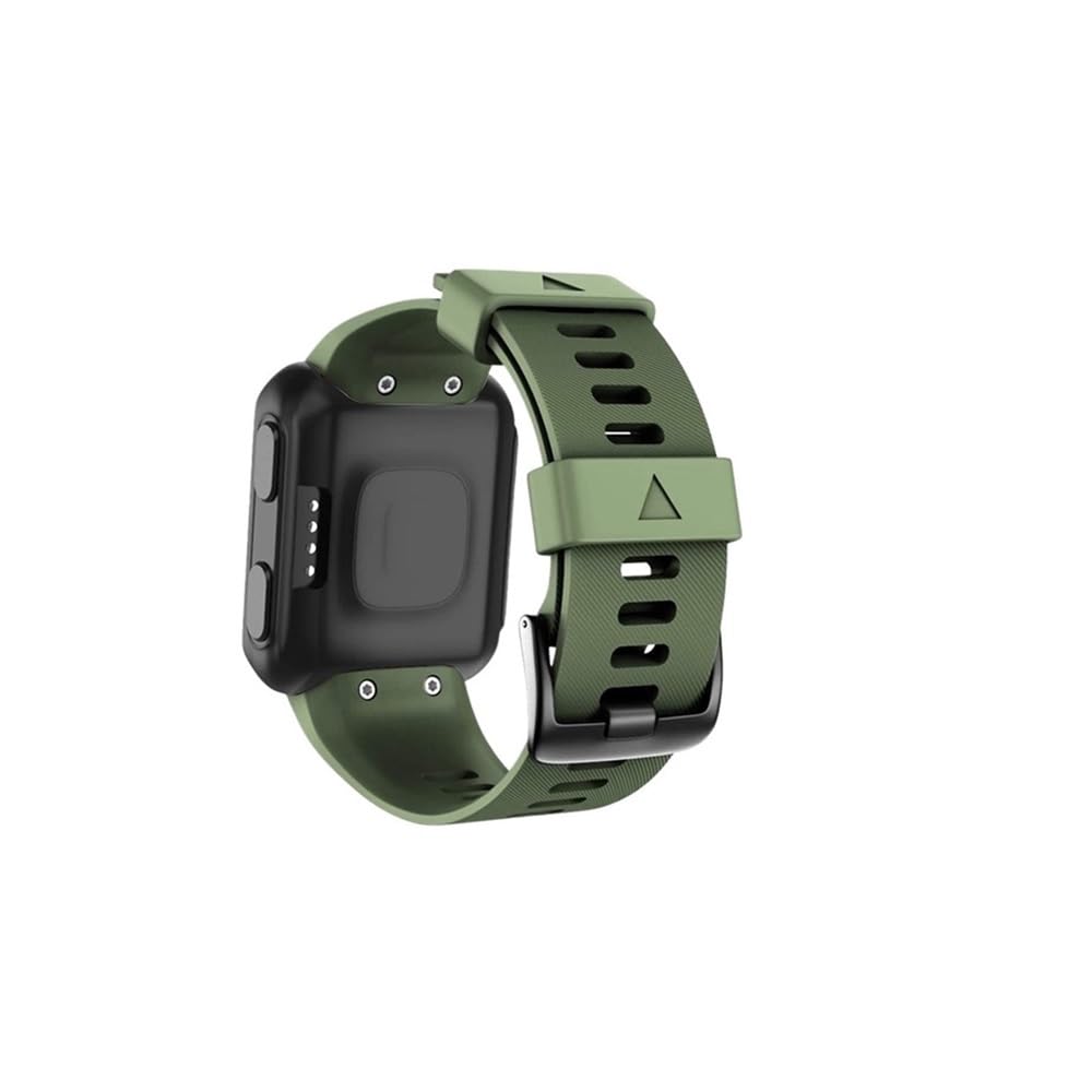 Bracelet de montre adapté for Garmin Forerunner 35 bandes de remplacement en Silicone souple for montre Forerunner 30 approche S10 (Color : ArmyGreen, Size : For Forerunner 30