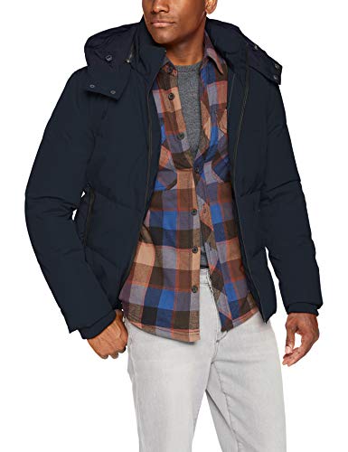 Cole Haan Signature Men's Short Down Jacket with Hood, Navy, X-Large