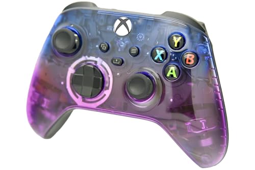 Image of Wireless Custom Controller Compatible with PC, Windows 10+, Series X /S & One (Series X /S Clear Blue & Purple)