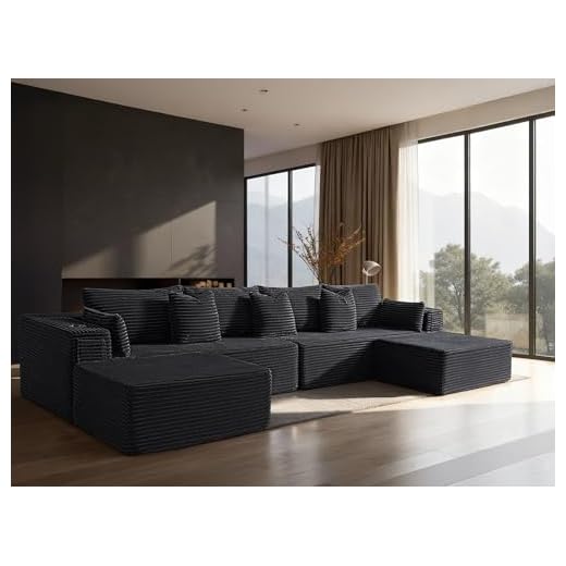 Spacious 138" Cloud Sectional Couch