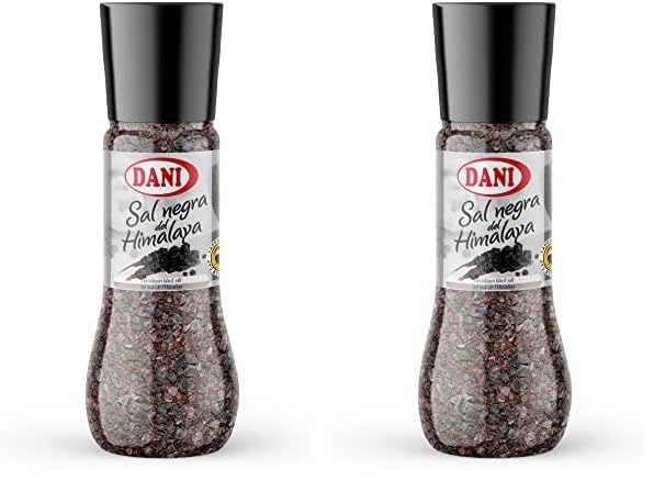 Dani - Sal Negra del Himalaya con Molinillo, 400 g (Paquete de 2)