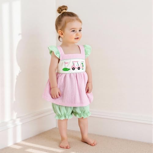 Toddler Baby Girl Halloween Outfit Infant Pumpkin Face Top Dress Shorts Set Sleeveless Tank Shirt Suit Fall Clothes3