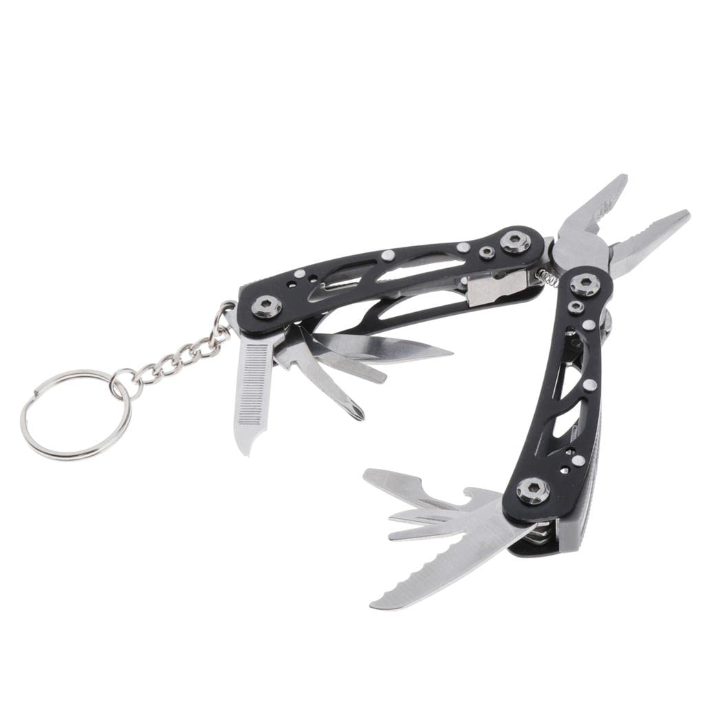 MERISHOPP Portable Multifunction Foldable Emergency Tools Pliers Multi-Tool Black-image-45
