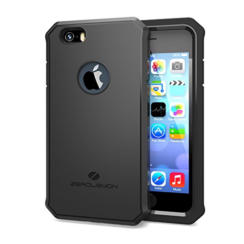 iPhone 6S Rugged Case, ZeroLemon Protector Series Rugged Case + PET Screen Protector for iPhone 6/6s 4.7 inch (Fits All Versions of iPhone 6/6s)[180 Days ZeroLemon Warranty Guarantee] â€“Black