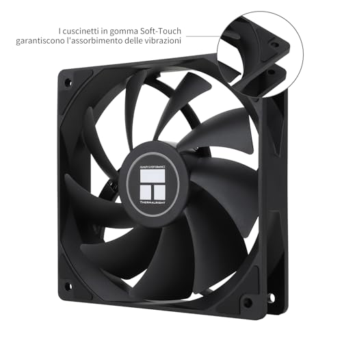 TR TL-C12C X3 120mm Gehäuselüfter Leiser 4-Pin PWM Computerlüfter mit S-FDB-Lager, bis zu 1550RPM, für CPU-Kühler und Gehäuse, kompatibel mit Desktop und Laptop, 120 x 120 x 25 mm