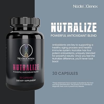 Nutralize - The Key to Supporting a Healthy Aging Process and Immune System - Potent Blend for Powerful Cell Protection - Xanthohumol, CurcuPrime, C-60 Complex, PureQQ - 30 Capsules