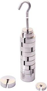 United Scientific Supplies WSAL12 Aluminum Slotted Weight Set, 12 Pieces