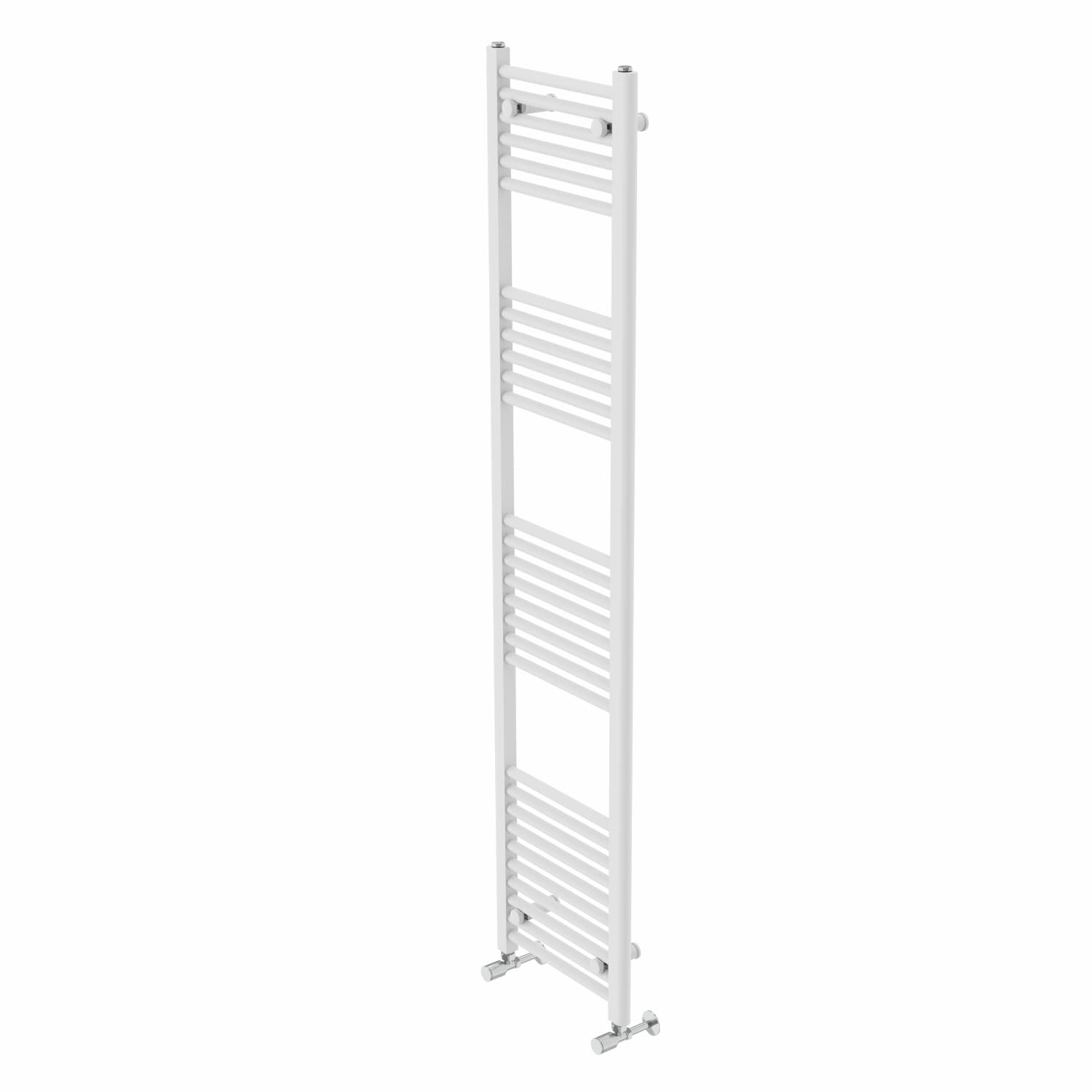 Warmehaus Contemporary Straight Bathroom Ladder Radiator Heated Towel Rail 1800 x 400mm Towel Warmer Central Heating White