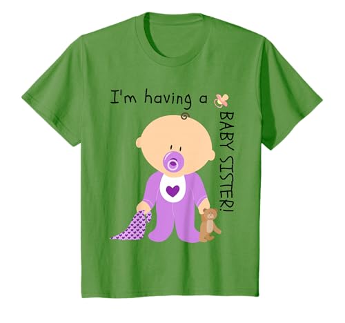 Baby Sister Sibling Pregnancy Gender Reveal Announcement T-Shirt