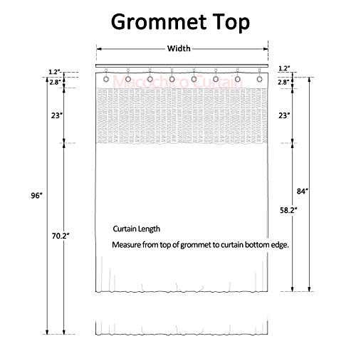 Macochico 12ft Wide x 7ft Tall Hospital Curtains Nickel Grommet Clinic SPA Curtains Hanging for Hospital Medical Clinic SPA Lab Bean Cubicle Curtain Room Divider (1 Panel) - Thumbnail 4