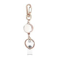 Extendable Metal Key Chain Key Ring Retractable Badge Holder Reel Clip with Hook ID Card Badge Holder Clip