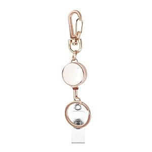 Extendable Metal Key Chain Key Ring Retractable Badge Holder Reel Clip with Hook ID Card Badge Holder Clip