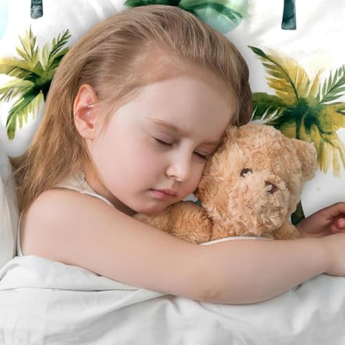 Fundas de almohada decorativas 50x50 con diseño moderno de palmera acuarela 6