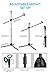 InnoGear Microphone Stand, Foldable Tripod Boom Stand Adjustable Height Heavy Duty Mic Boom Stand with Dual Mic Clip Holders and Metal Base for Singing, Speech, Stage, Outdoor Activities