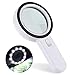 Produktbild Lupe mit Licht, 30X Handlupe 105 mm große verzerrungsfreie Doppelglaslinse Helle LED Beleuchtet Leselupen für Senioren, Kinder, Schmuck, Münzen, Nützlich für Makuladegeneration, Sehstörungen